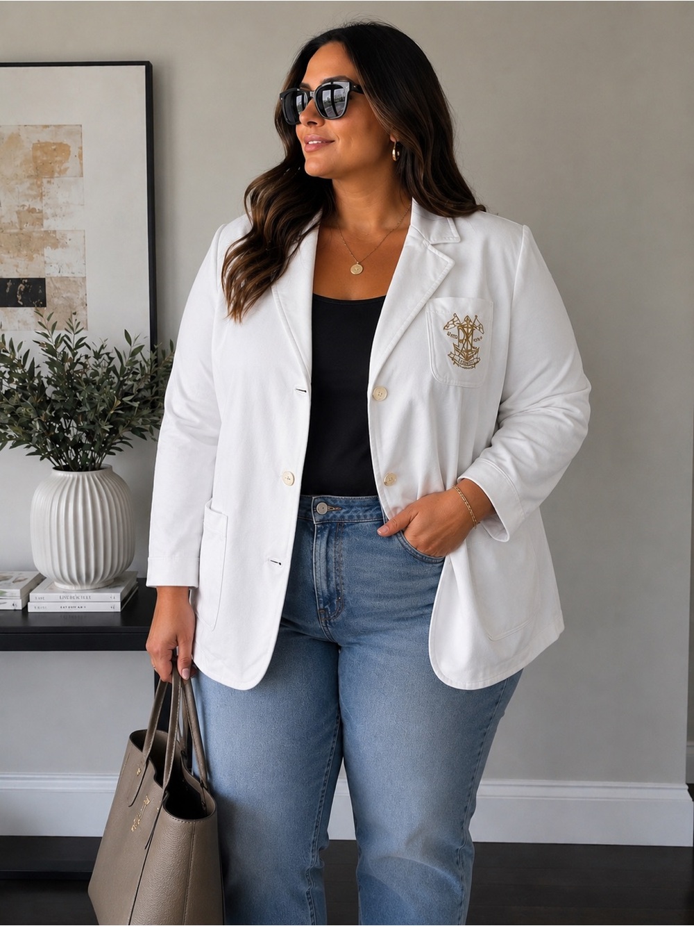 Lauren Ralph Lauren Blazer with Gold Embriodery